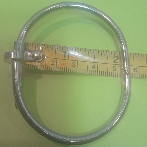 Unisex Silvertone "Nail" Bracelet...NEW - Picture 11 of 13